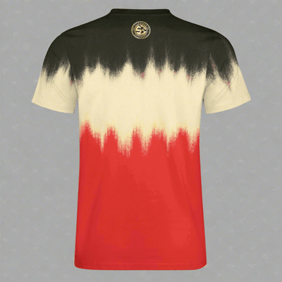 SICK4CASH — Premium Cotton Color Tee showcasing a bold red and black design on the back with signature branding.