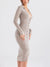 Women Button-Front Long Sleeve Sweater Dress – Soft, Sleek, and Effortlessly Styled
