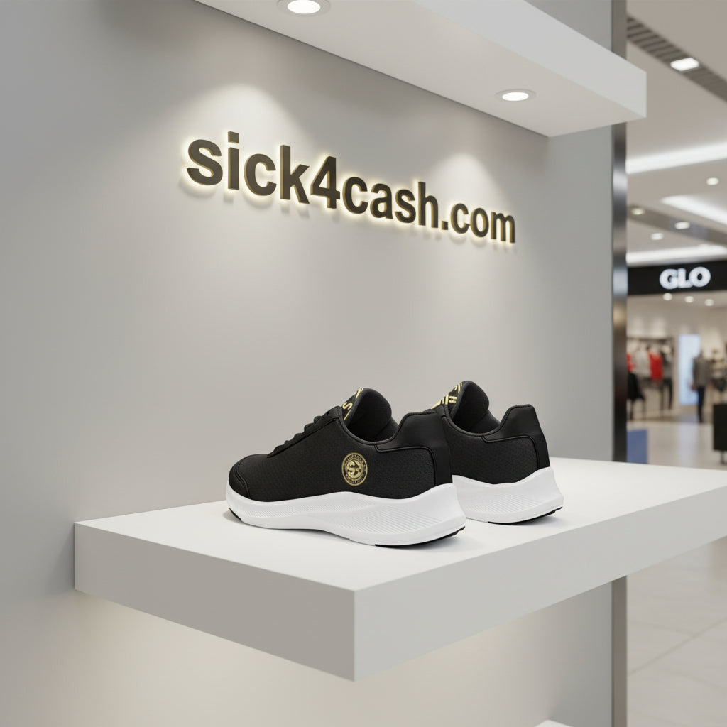 Black and white sneakers designer