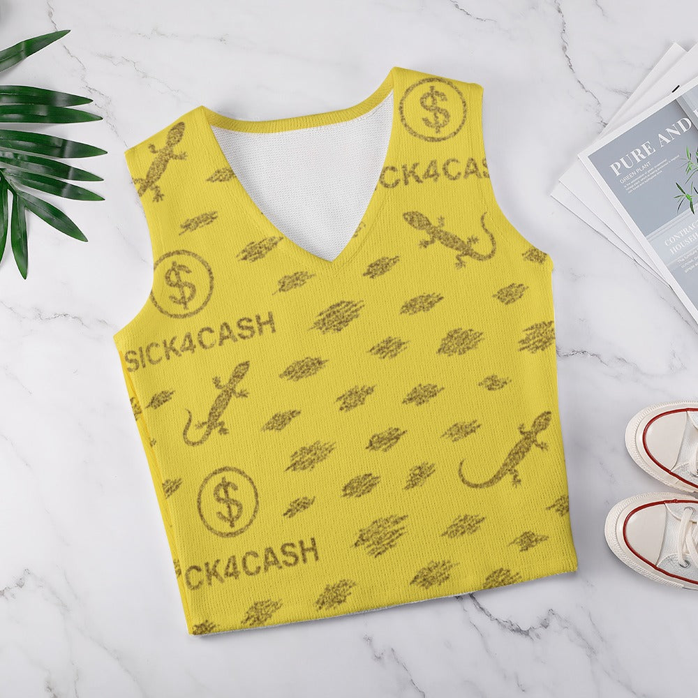 Women's Long Sleeve Button Knit Vest