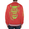 Unsex Striped Trim Bomber Jacket Halloween Collection  CASH FACE Bomber