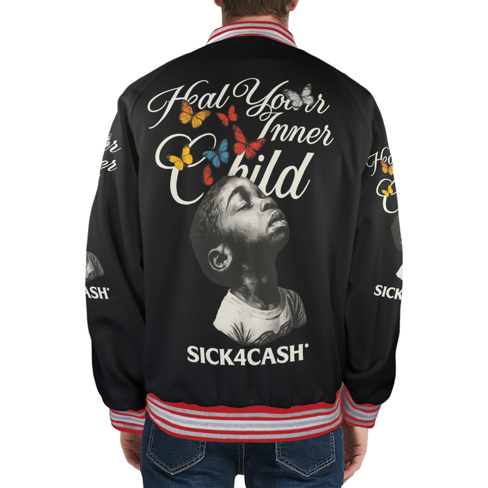 Black jacket with letters