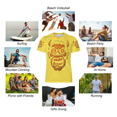 Ice Silk All-Over Print T-Shirt – Streetwear Tee for Cool Comfort