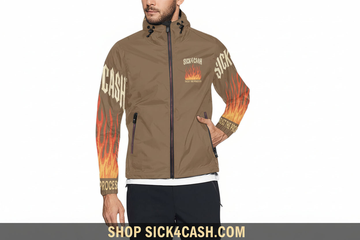 Unisex All Over Print Hooded Windbreaker