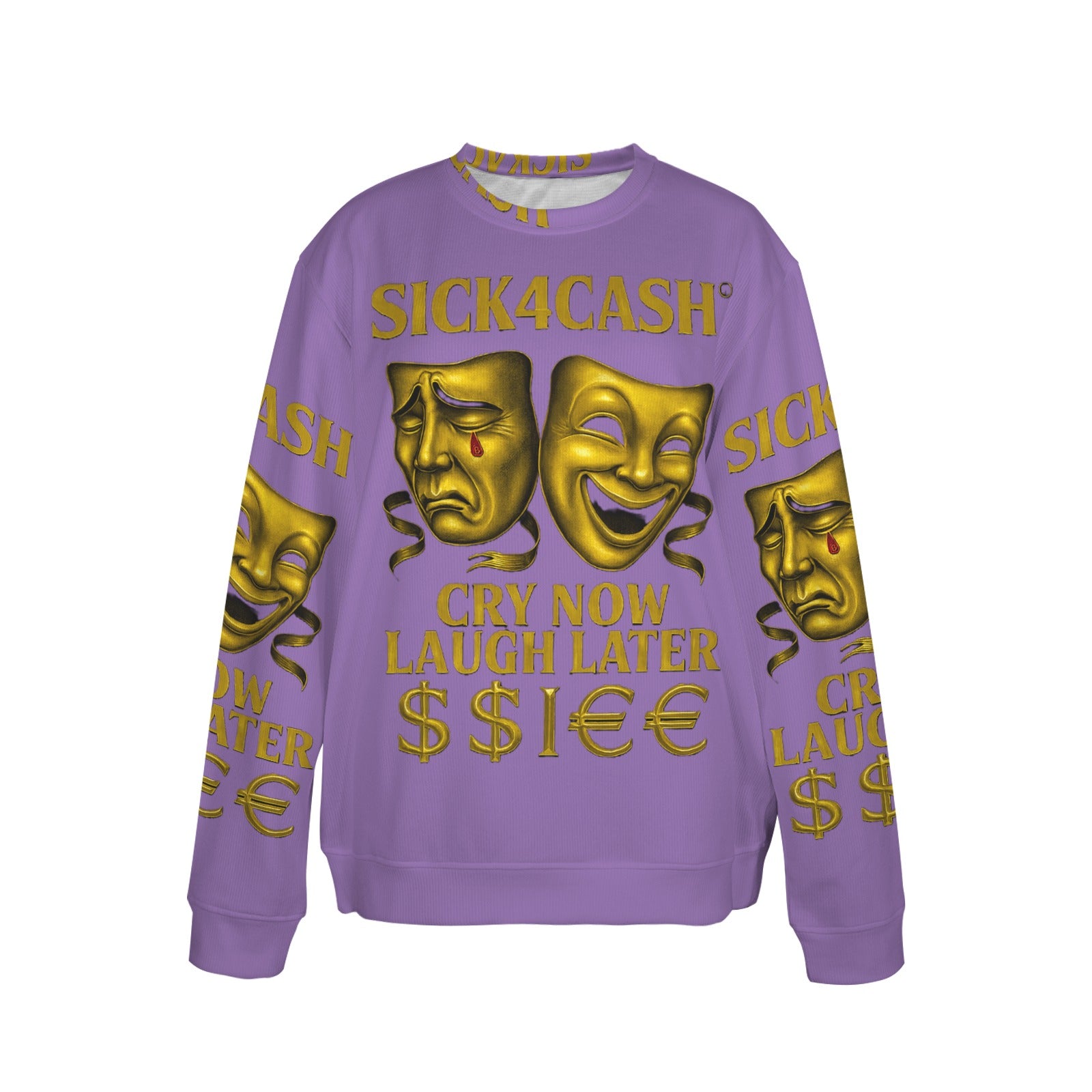 🧥 SICK4CASH® Legacy CRY NOW LAUGH LATER Sweater (Unisex | S–XL) This isn’t just a sweater—it’s a wearable archive. A tribute to the grind, the bloodline, and the payout. Upload your family photo, embed your legacy, and wear the movement.