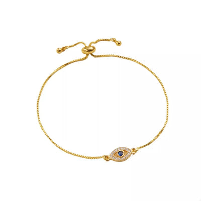 18K Gold-Plated Evil Eye Adjustable