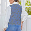 Women's Long Sleeve Button Knit Vest
