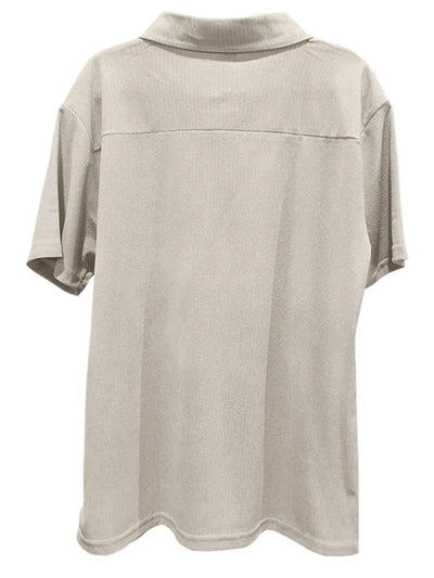 Beige turtleneck shirt on a white background