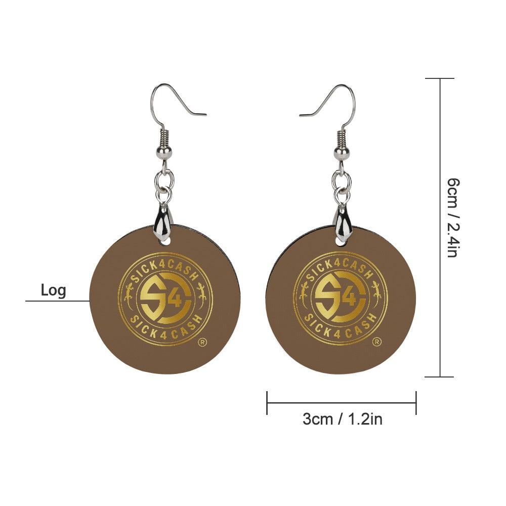 S4C Wooden earrings pendant