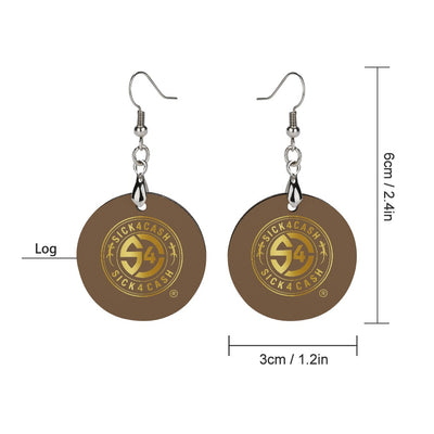 S4C Wooden earrings pendant