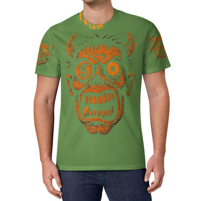 Ice Silk All-Over Print T-Shirt – Streetwear Tee for Cool Comfort