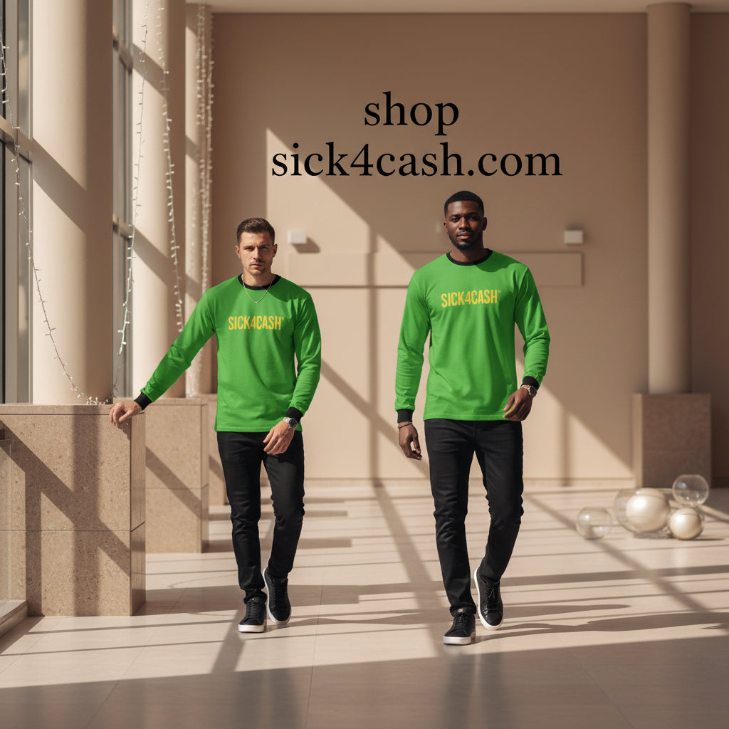 SICK4CASH long sleeve tee green