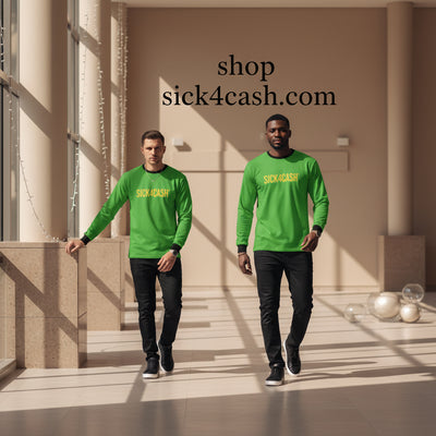 SICK4CASH long sleeve tee green