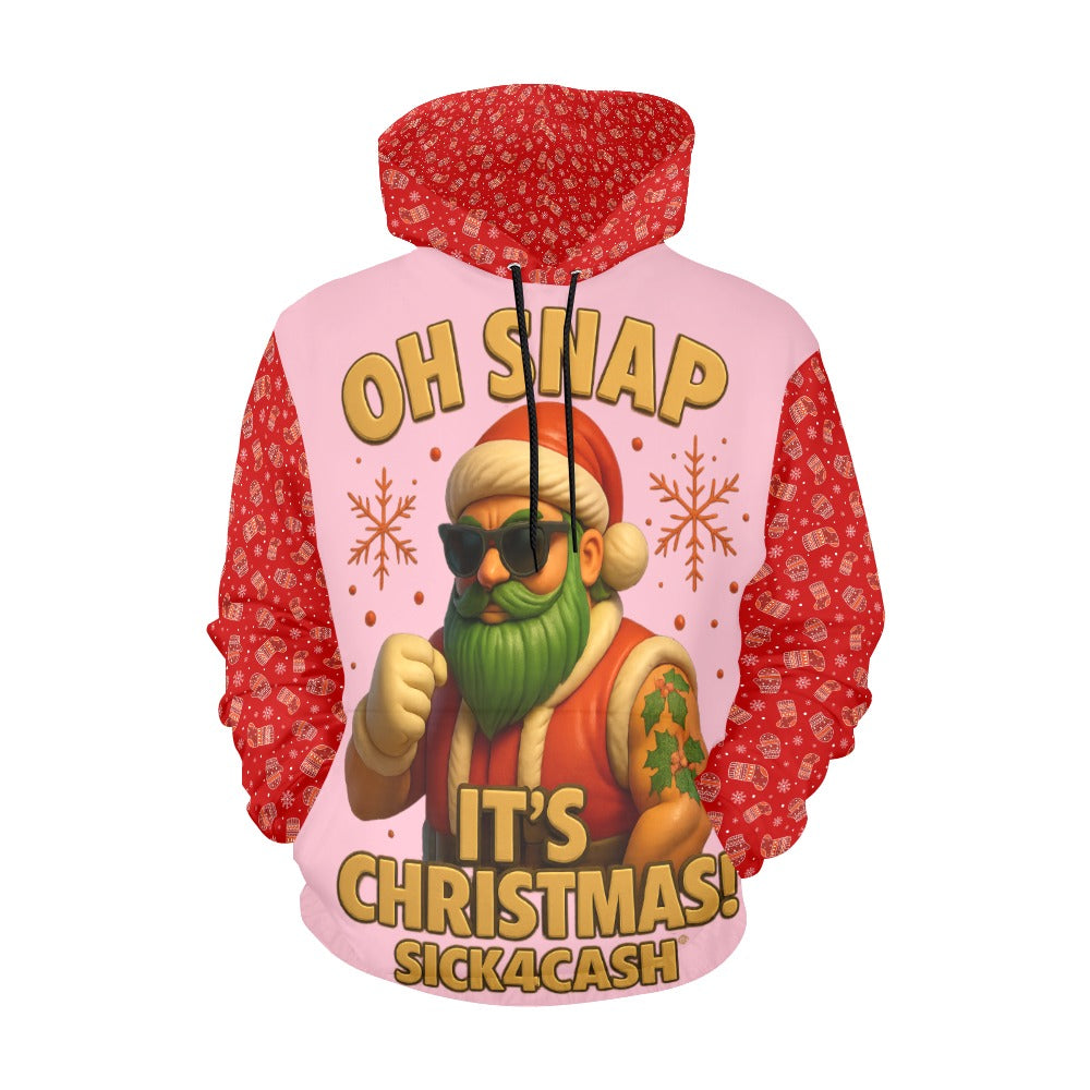 Christmas hoodie oh snap pink hoodie