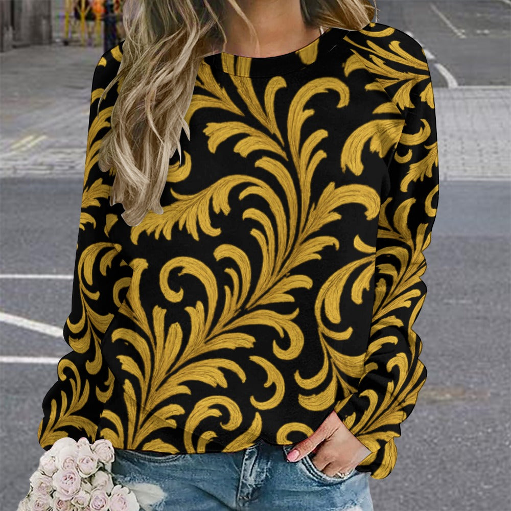 Raglan round neck sweater