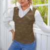 Women's Long Sleeve Button Knit Vest