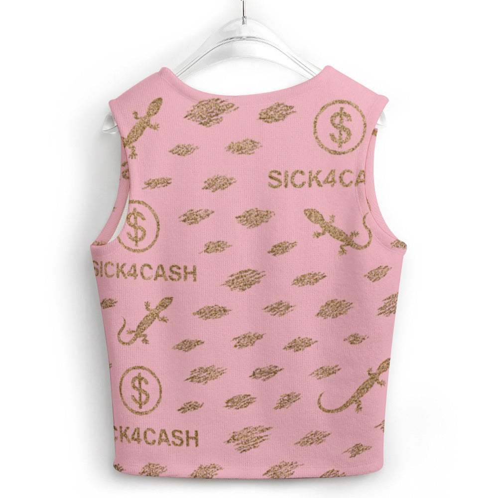 Women's Long Sleeve Button Knit Vest