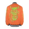 Unsex Striped Trim Bomber Jacket Halloween Collection  CASH FACE Bomber