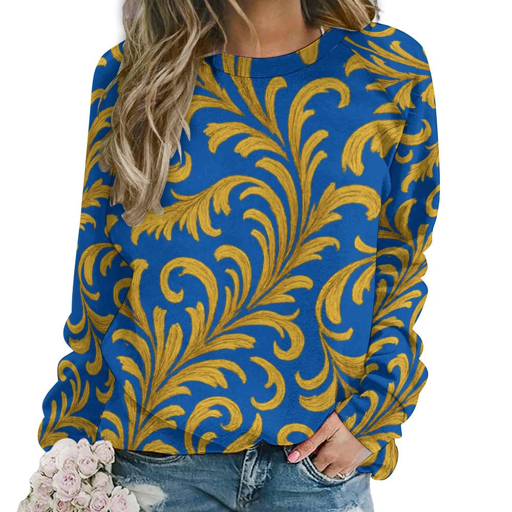 Raglan round neck sweater