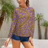 Raglan round neck sweater