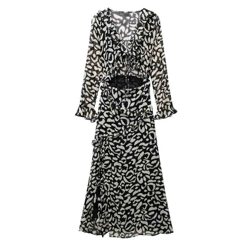 Women Animal Print Cut-Out Party Dress – Wild Style, Unleashed