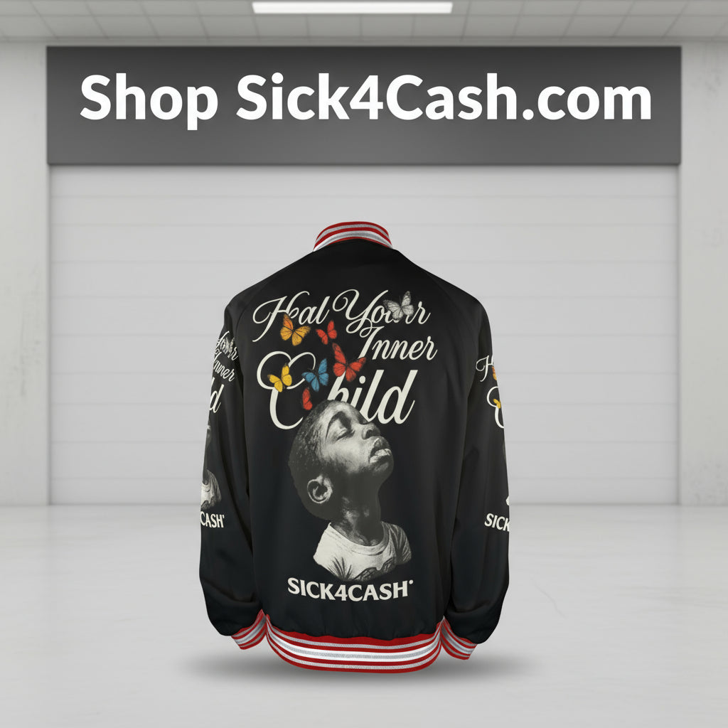 Black jacket with face