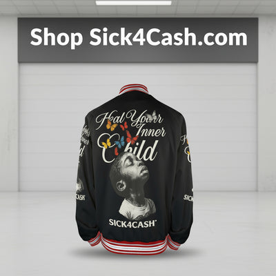 Black jacket with face