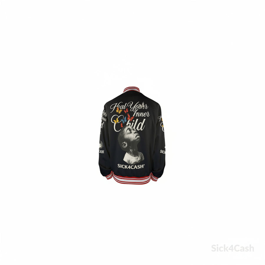 Man in a warehouse with stacks of gold bars and 'Sick4Cash.com' branding.