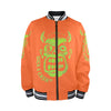 Unsex Striped Trim Bomber Jacket Halloween Collection  CASH FACE Bomber