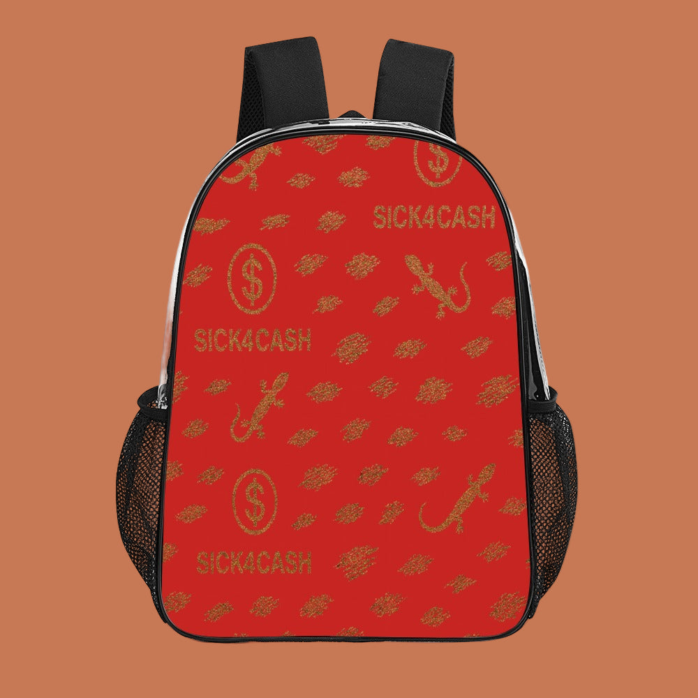 Sick 4 Cash Monogram Transparent Bag 17" — New Drop. No Secrets. All Hustle.