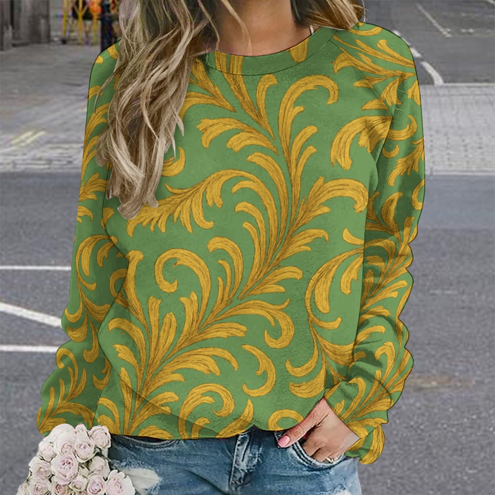 Raglan round neck sweater