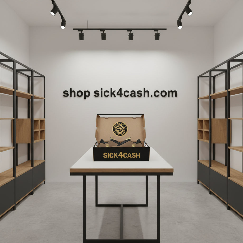 Brown sneakers with black