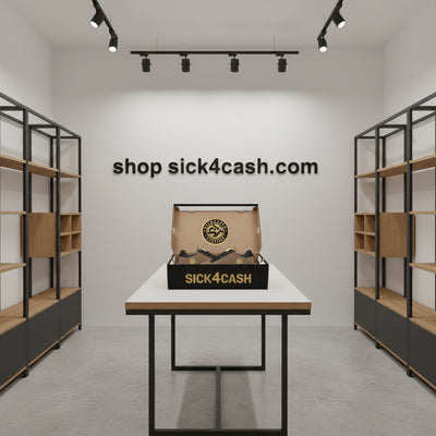 Brown sneakers with black