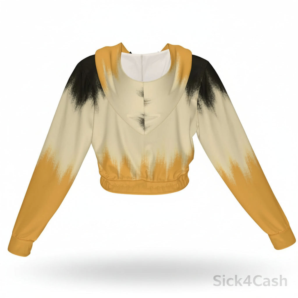 SICK4CASH — Premium Cotton Color Women's Chiffon Cropped Jacket zipper coat in a stylish cropped design.