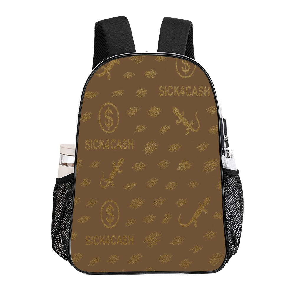 Sick 4 Cash Monogram Transparent Bag 17" — New Drop. No Secrets. All Hustle.