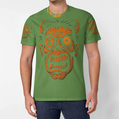 Ice Silk All-Over Print T-Shirt – Streetwear Tee for Cool Comfort