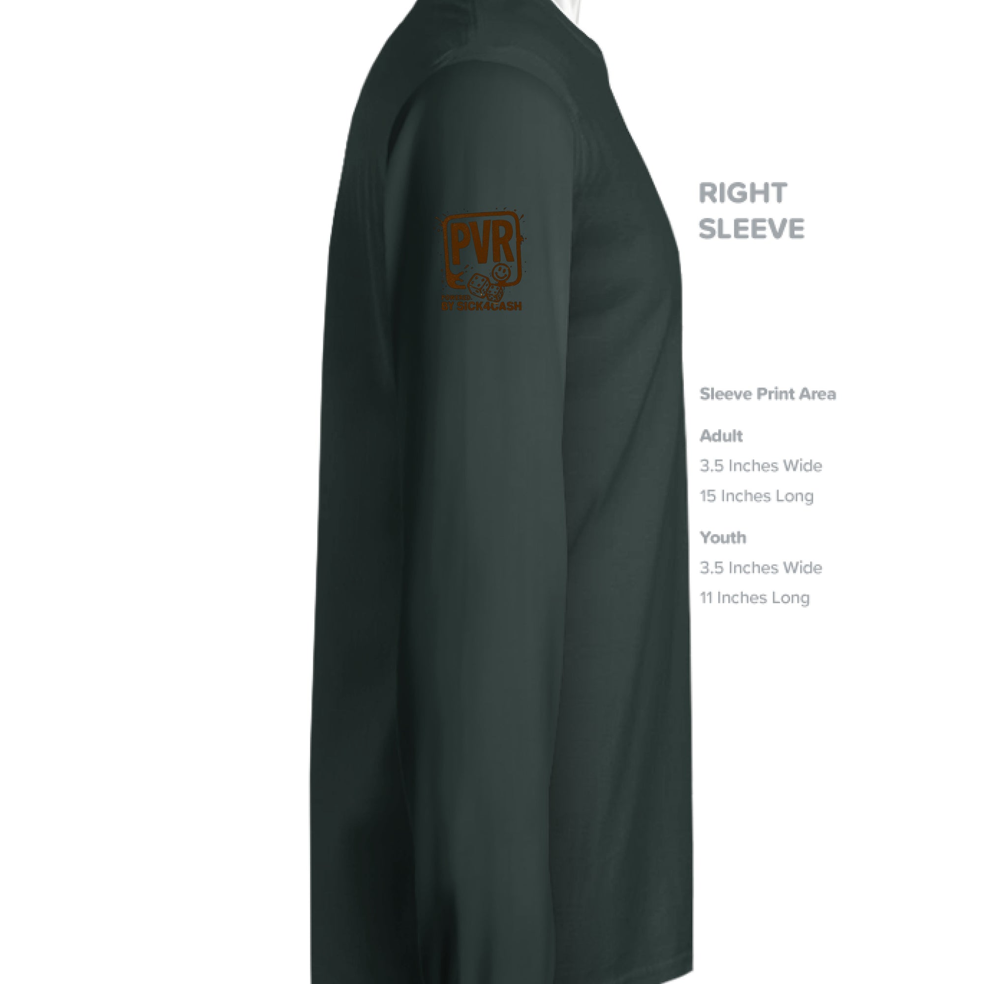 FOREST GREEN SLEEVE WITH WORDS