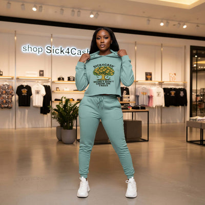 Blue hoodie with a graphic design on a white background