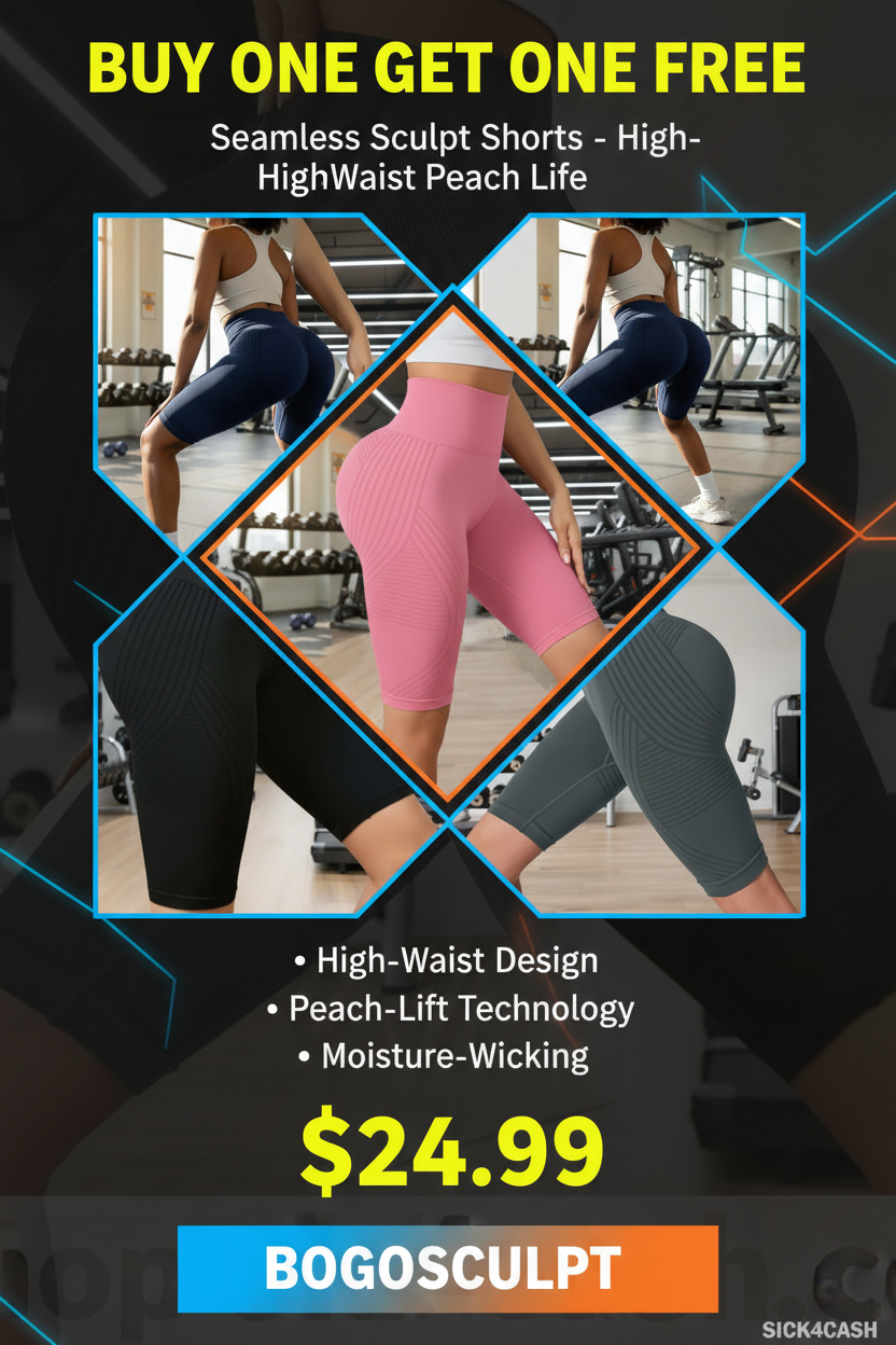 SICK4CASH Seamless Sculpt Shorts – High-Waist Peach Life