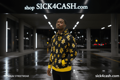 SICK4CASH Men's Long Sleeve Fleece Hoodie Banner