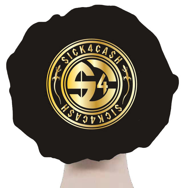 SICK4CASH® Designer Bonnets – Luxe Streetwear Wraps for Crown Protection & Style
