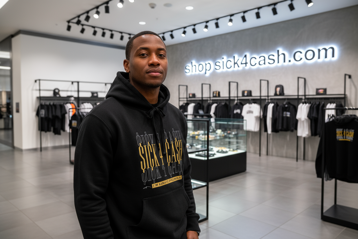 Black hoodie with words